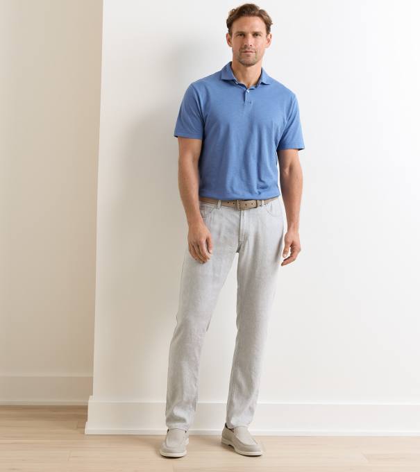 Hampton Twill Five Pocket Trouser in British Grey