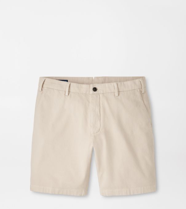 Andrews Flat-Front Short in TRUFFLE