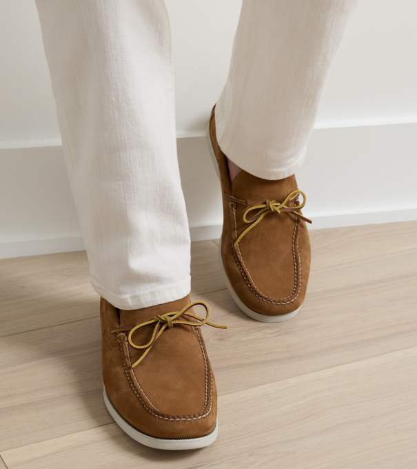 Excursionist Nubuck Boat Shoe in Whiskey