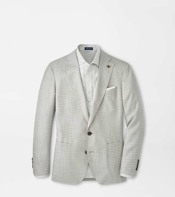 Montgomery Gingham Blazer in Gale Grey