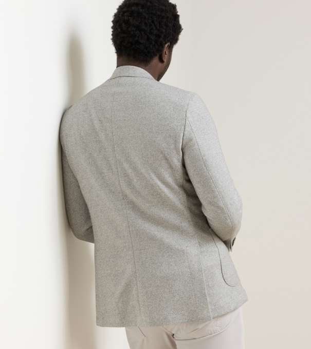 Lancaster Knit Soft Jacket in Gale Grey