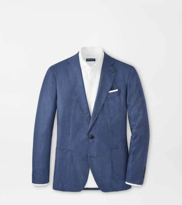 Cypress Houndstooth Soft Jacket in Navy
