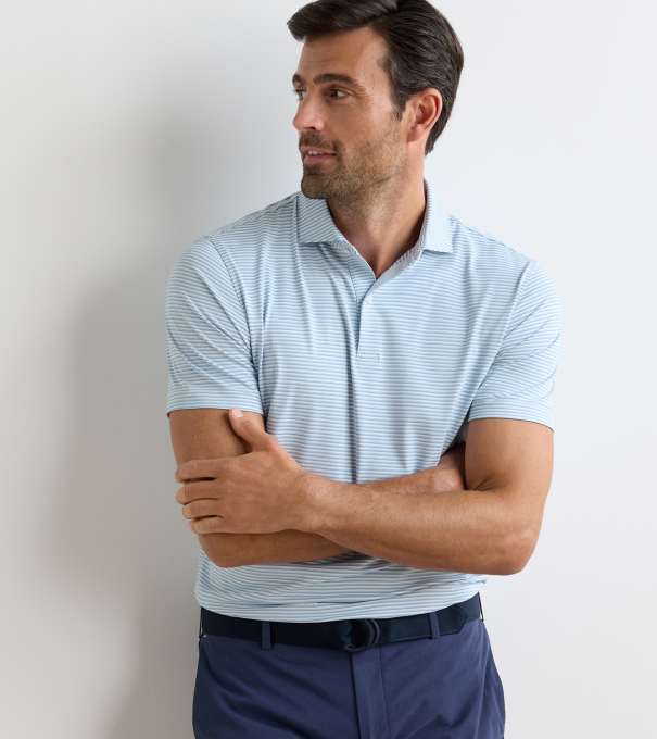 Ensemble Performance Jersey Polo in WHITE / LIGHT WILLOW