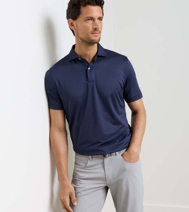 Empire Performance Jersey Polo in Navy