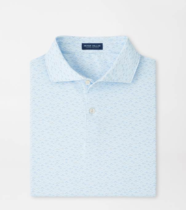Soprano Waves Performance Jersey Polo in BLUE BRISK