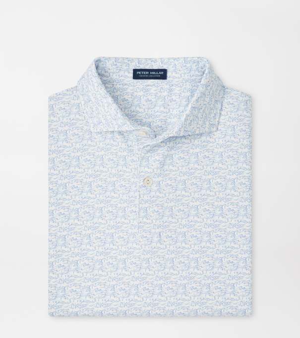 Melody Sea Performance Jersey Polo in White