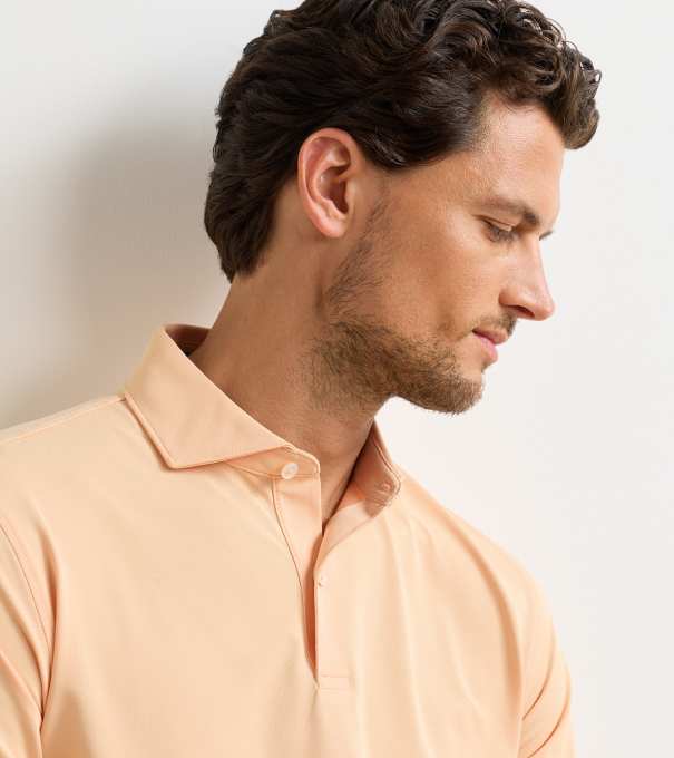 Soul Performance Mesh Polo in LIGHT ORANGE SORBET