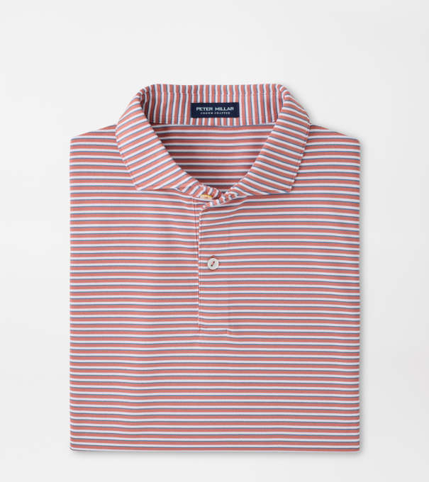 Tempo Performance Mesh Polo in FADED SCARLET