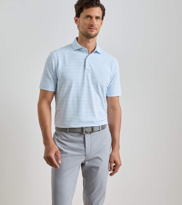 Coda Performance Mesh Polo in BLUE BRISK