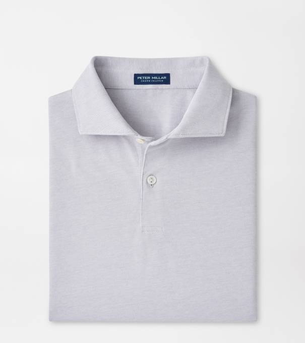Albatross Cotton-Blend Piqu&eacute; Polo in Gale Grey