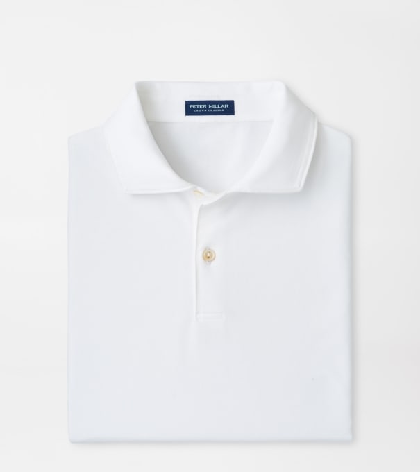 Albatross Cotton-Blend Piqu&eacute; Polo in White