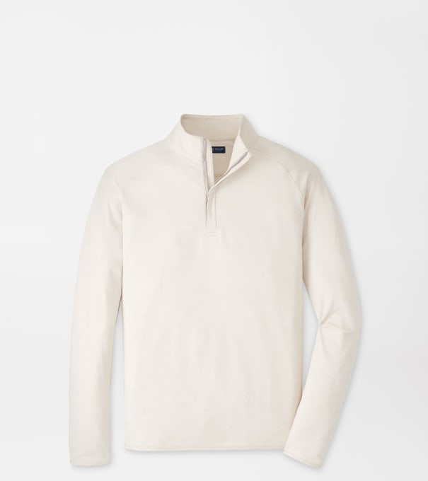 Stealth Stripe Performance Quarter-Zip in TRUFFLE
