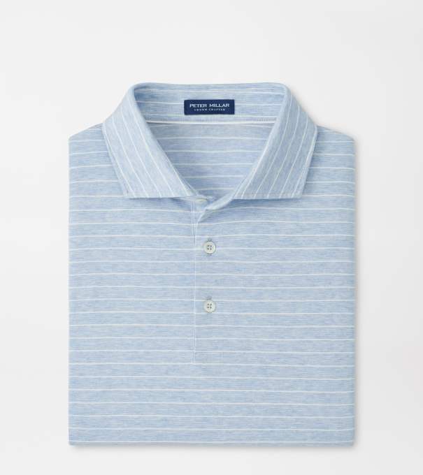 Excursionist Flex Striped Polo in Blue Frost