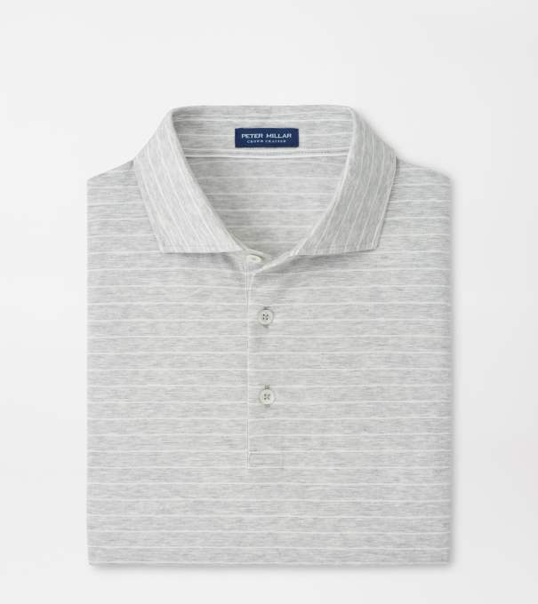 Excursionist Flex Striped Polo in British Grey