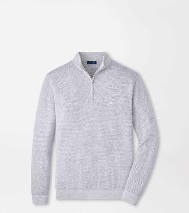 Barlow Quarter-Zip Sweater in Gale Grey