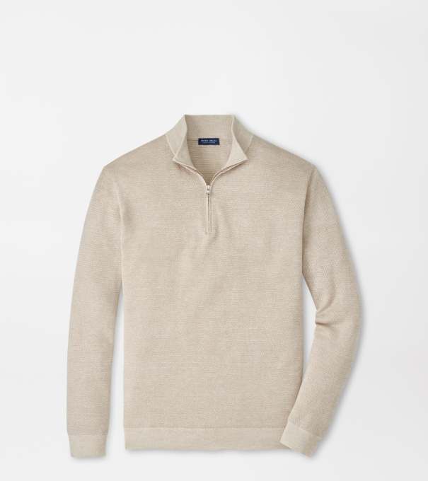 Barlow Quarter-Zip Sweater in TRUFFLE