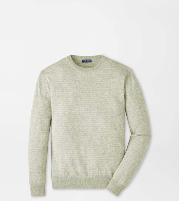 Linus Stripe Crewneck Sweater in LIGHT WILLOW