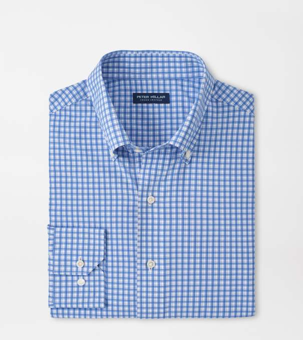 Bienville Performance Poplin Sport Shirt in Dusk Blue