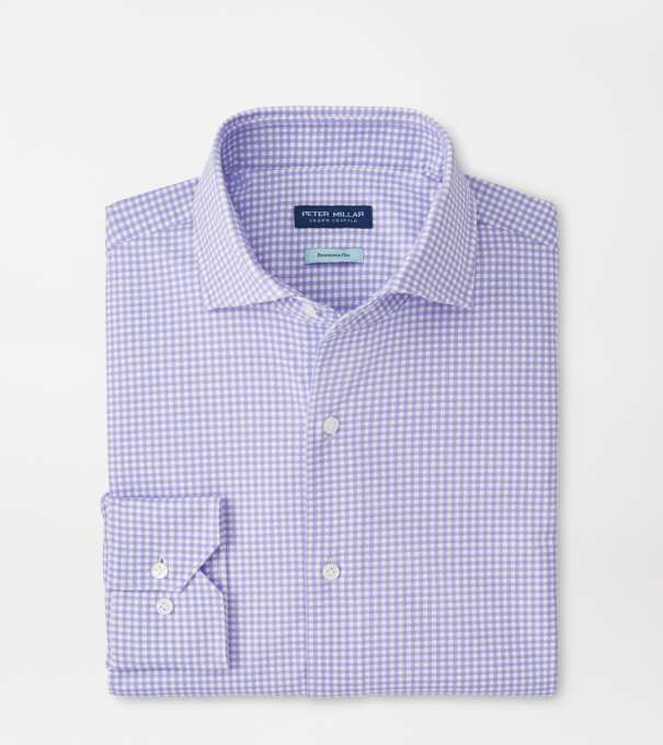 Excursionist Flex Gingham Sport Shirt in IRIS MIST