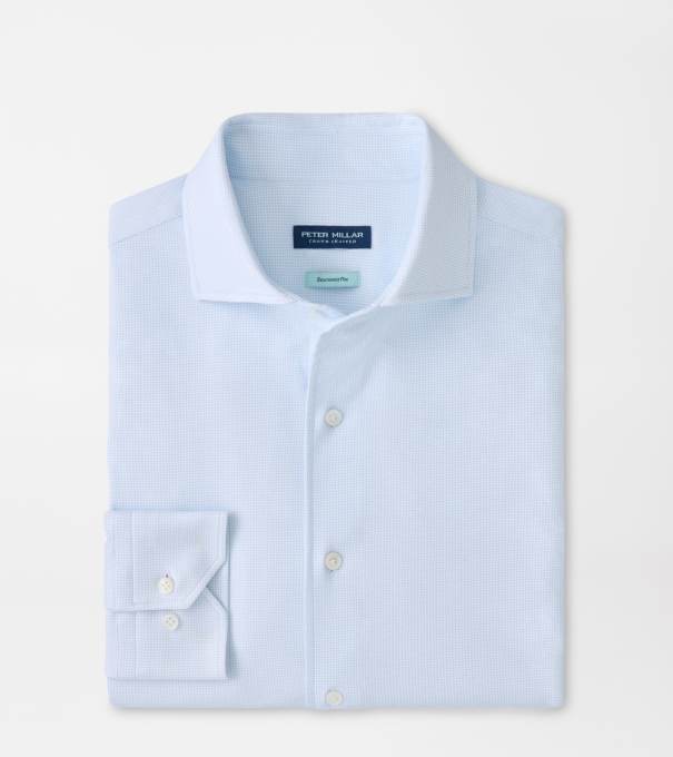 Excursionist Flex Print Sport Shirt in Blue Frost