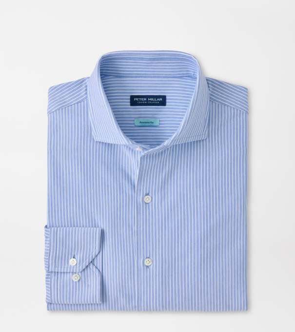 Excursionist Flex Thin Stripe Sport Shirt in Dusk Blue