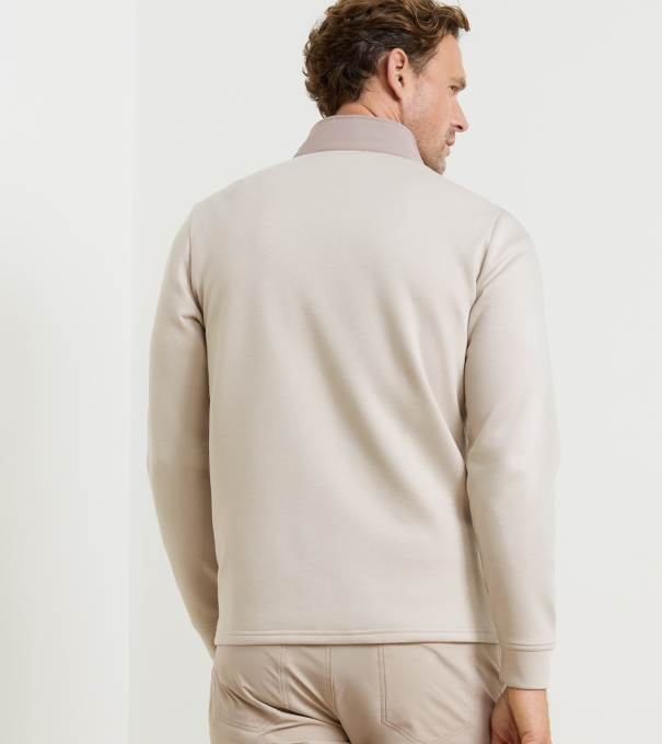 Winsome Hybrid Cardigan in BISCOTTI