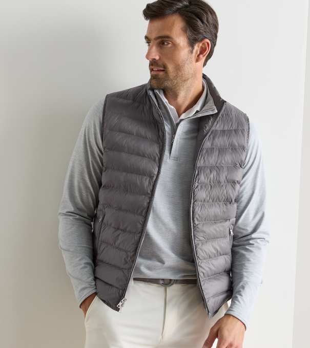 Holdridge Quilted Vest in Gale Grey
