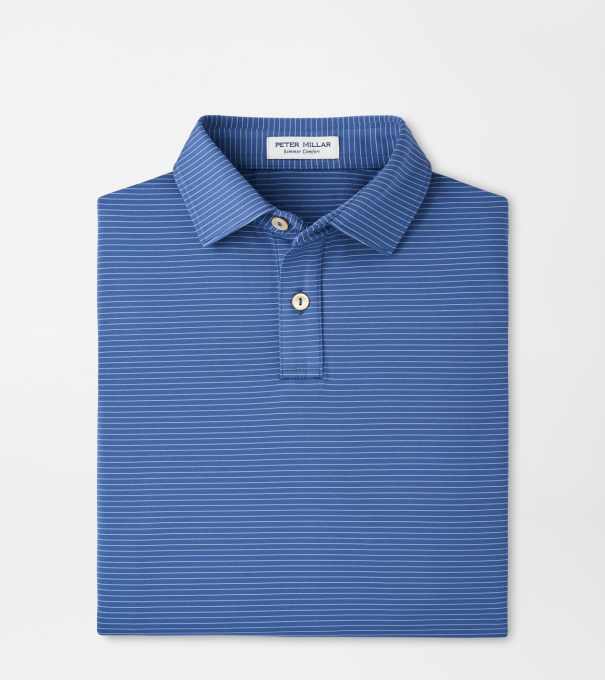Highlands Youth Performance Jersey Polo in Windsor Blue