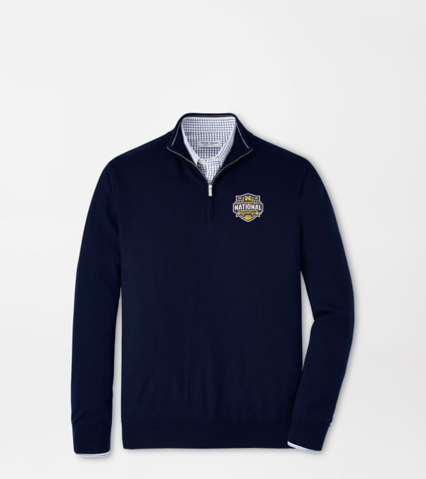 Michigan National Champion Autumn Crest Quarter-Zip in Navy