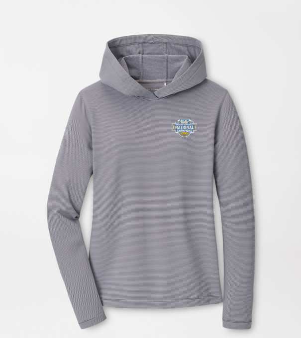 UCLA Women's National Champion Pine Sugar Stripe Performance Hoodie in Iron