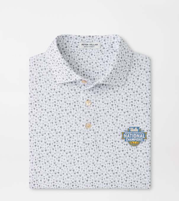 UCLA Women's National Champion Buzzer Beater Performance Jersey Polo in White