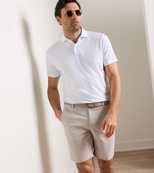 Tenuto Performance Jersey Polo in White