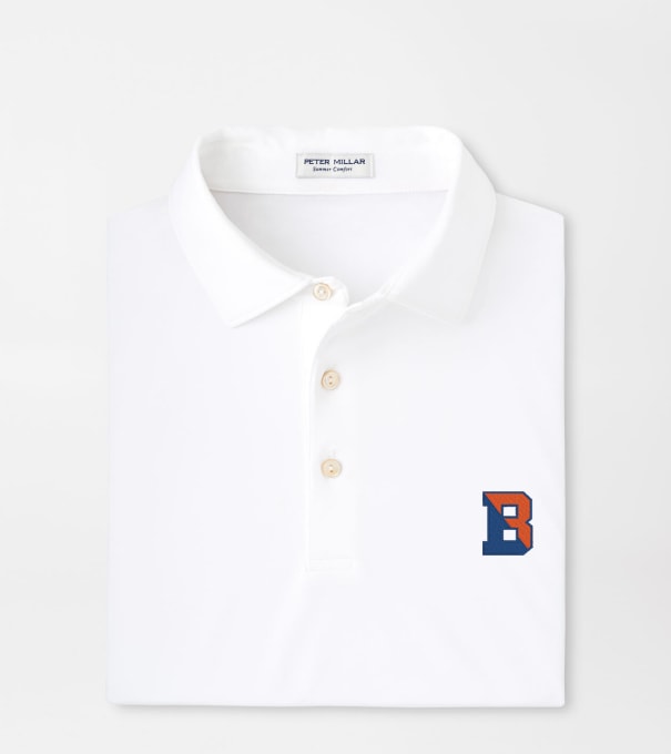 Bucknell Solid Performance Jersey Polo in White