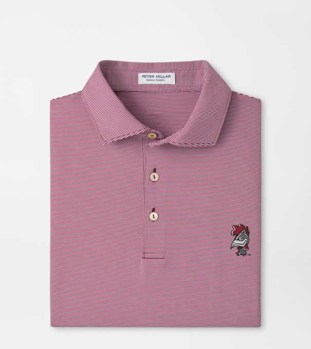 South Carolina Vault Jubilee Stripe Performance Polo in Maroon2