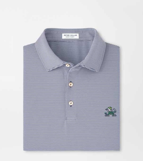 Notre Dame Fighting Irish Jubilee Stripe Performance Polo in Navy