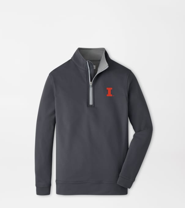 Illinois Perth Youth Performance Quarter-Zip in Iron