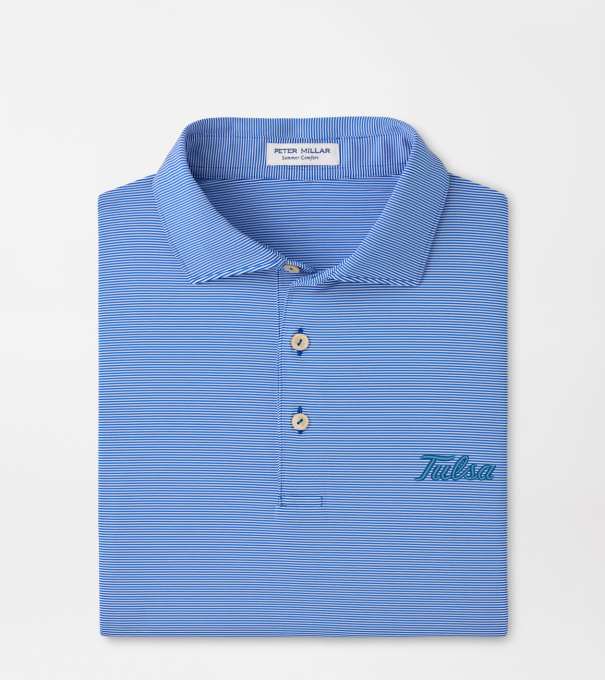 Tulsa Jubilee Stripe Performance Polo in Blue3