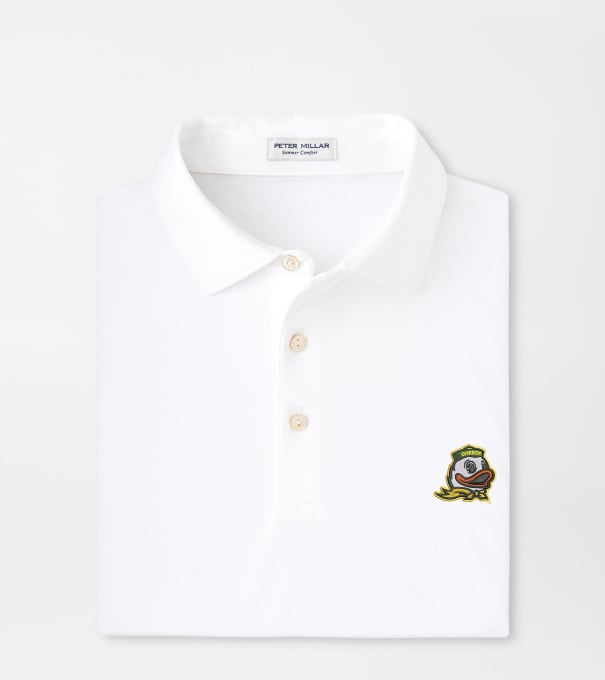 Oregon Solid Performance Jersey Polo in White