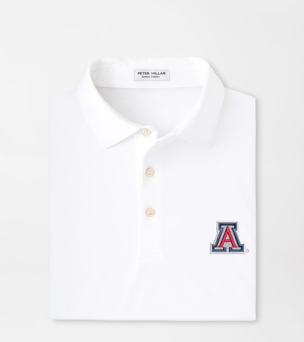 Arizona Solid Performance Jersey Polo in White