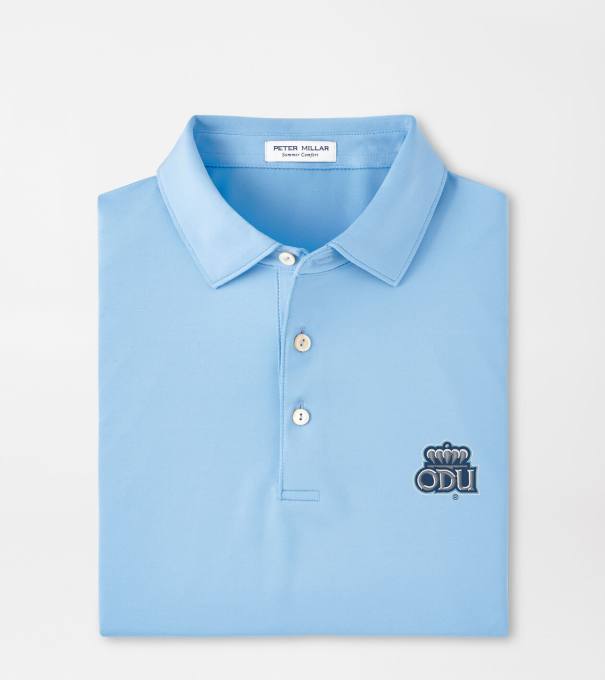 Old Dominion University Solid Performance Jersey Polo in Cottage Blue
