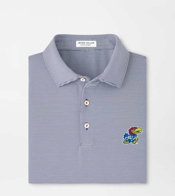 Kansas Jubilee Performance Jersey Polo in Navy