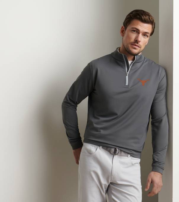 Texas Perth Performance Quarter-Zip in Iron