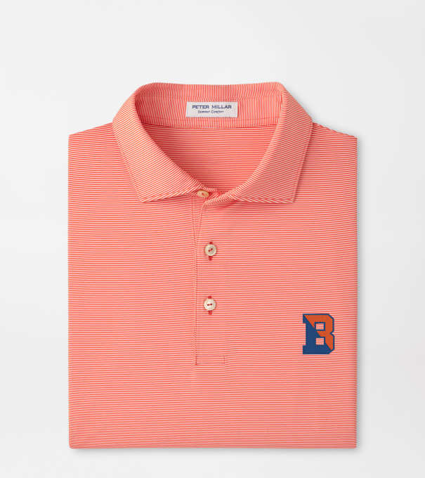 Bucknell Jubilee Stripe Performance Polo in Orange6