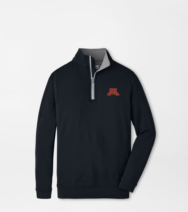 Minnesota Perth Youth Performance Quarter-Zip in Black
