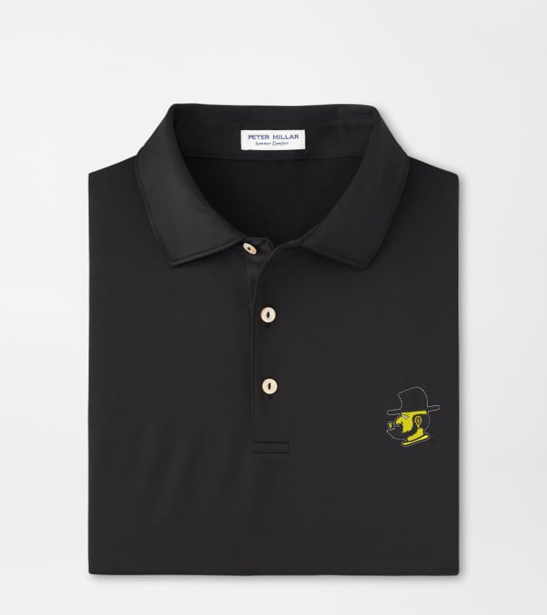 Appalachian State Yosef Solid Performance Jersey Polo in Black