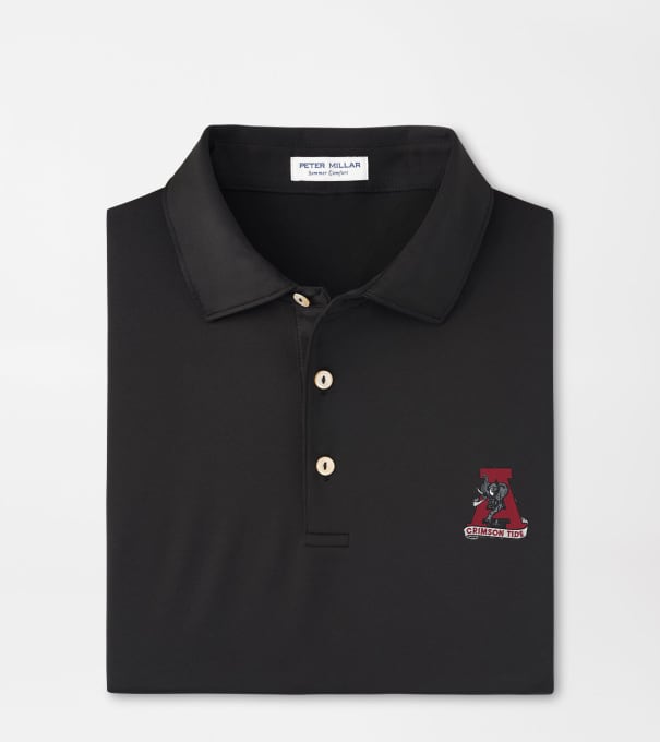 Alabama Vault Solid Performance Jersey Polo in Black