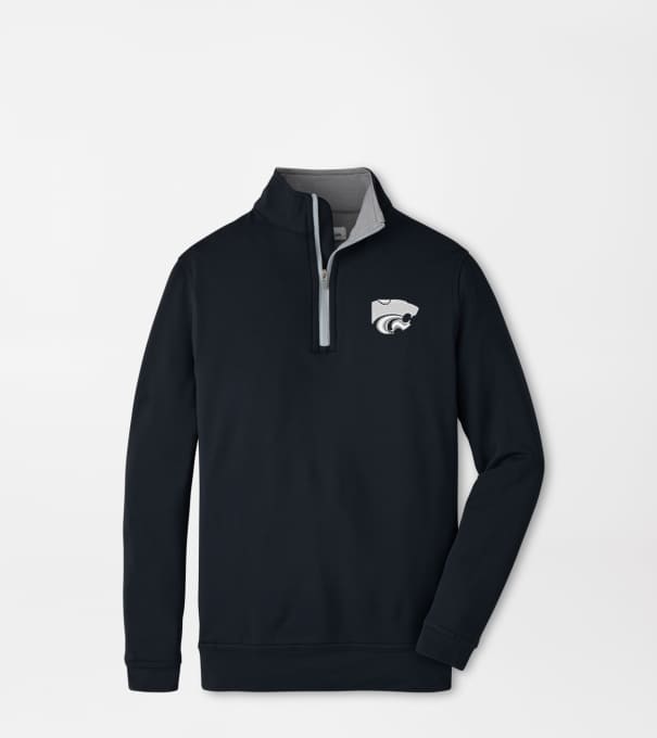 Kansas State Perth Youth Performance Quarter-Zip in Black