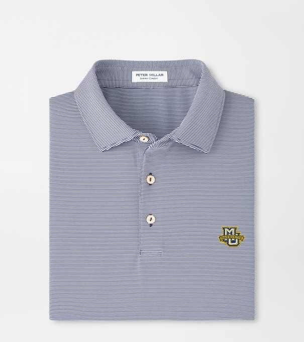 Marquette Jubilee Performance Jersey Polo in Navy