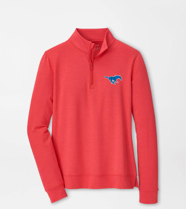 SMU Women's Perth Performance Pullover in Red3