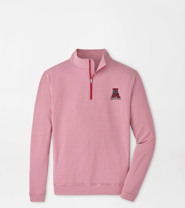 Alabama Vault Perth Sugar Stripe Performance Quarter-Zip in Crimson1/White
